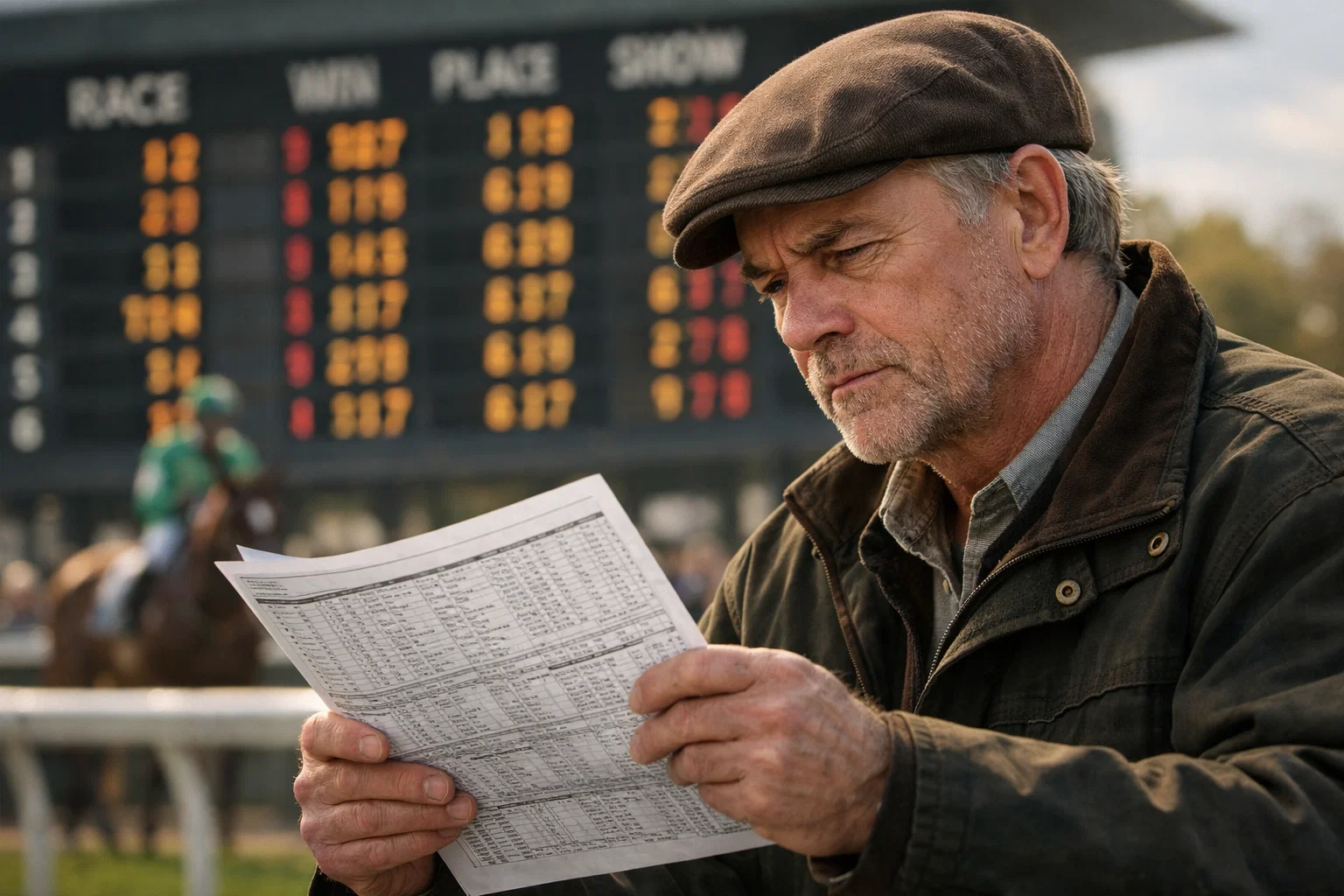 Erfahrener Wetter analysiert Quoten und Rennprogramm an der Galopprennbahn