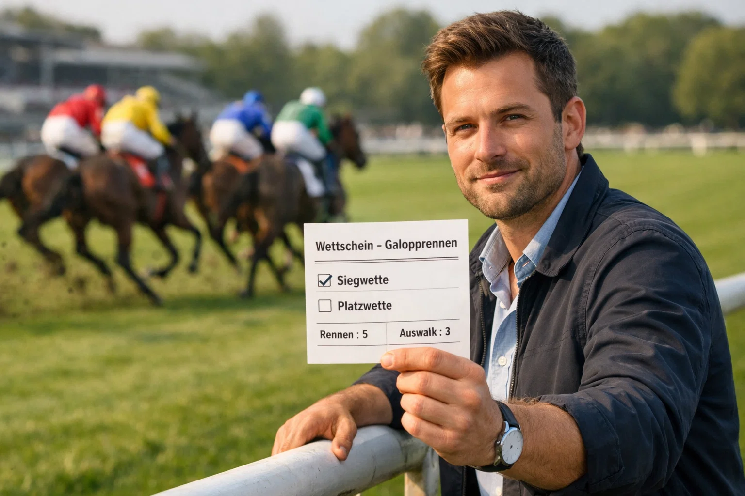 Wettarten bei Pferderennen – Wettschein und Starterfeld am Renntag